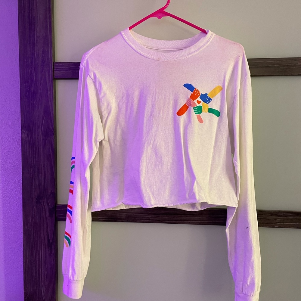 LOVE IS LOVE long sleeve cropped top #pride